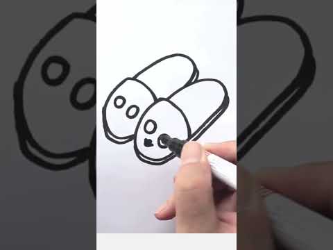 Cómo dibujar pantuflas | Dibujos Rápidos #shorts #pantuflas #dibujos