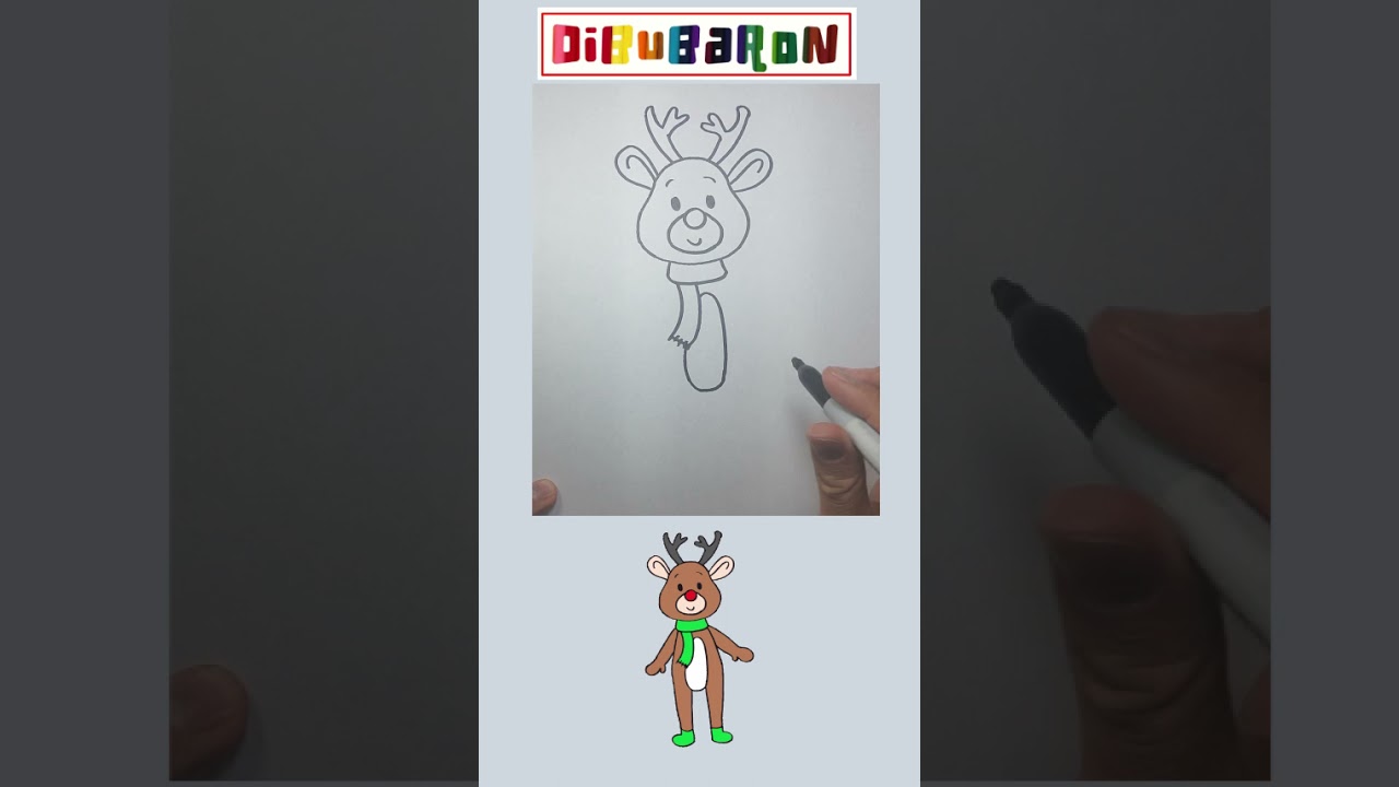 Dibujando un reno para navidad – Dibujos Sencillos – Dibubaron Speed Drawing