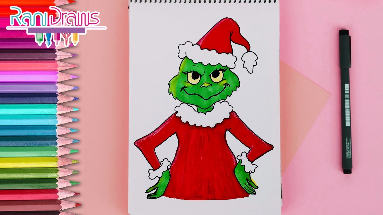 Cómo dibujar al GRINCH- ideas de dibujos de Navidad