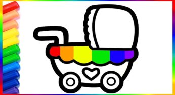 How to draw Accessories for toddler with colorful Rainbow – Drawing and Coloring