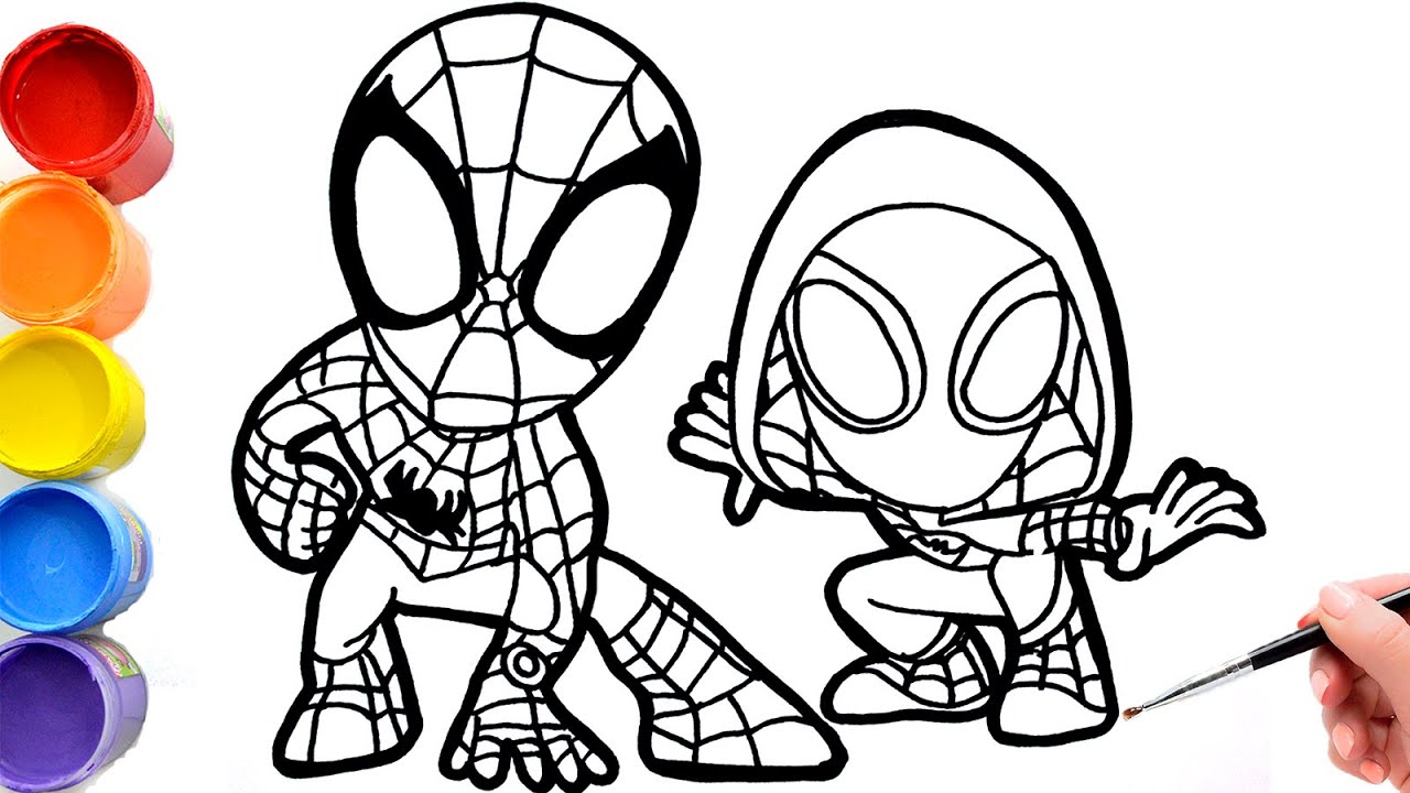 🔴🔴How To Draw Marvel’s Spidey – Ghost and His Amazing Friends | SPIDEY Y SUS SORPRENDENTES AMIGOS JR