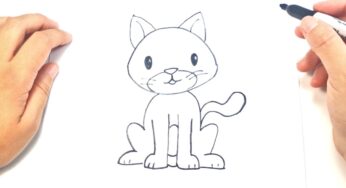 How to draw a Kitten for Kids | Kitten Easy Draw Tutorial