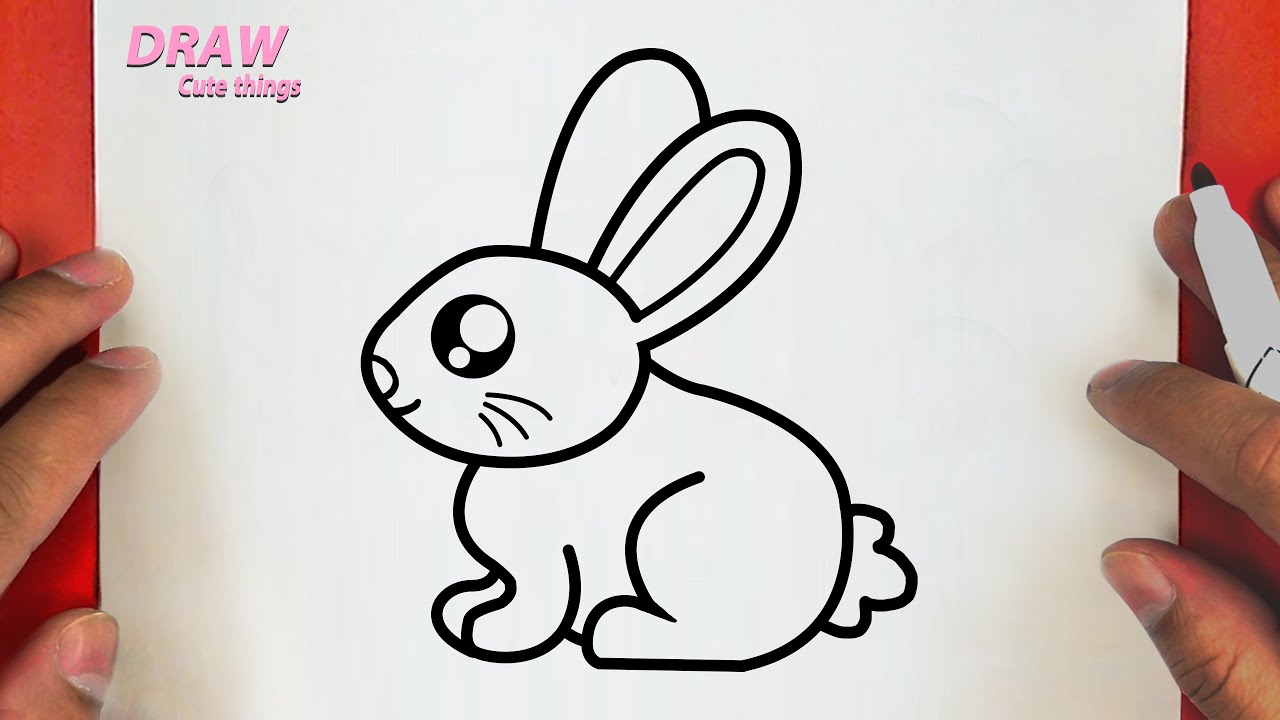 HOW TO DRAW A CUTE BUNNY,STEP BY STEP, DRAW Cute things