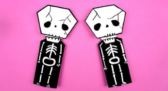 Halloween Deko basteln-Ideen: Skelett selber basteln – Basteln für halloween