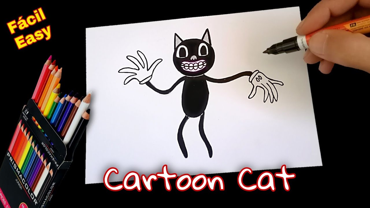 COMO DIBUJAR A CARTOON CAT DE TREVOR | FÁCIL | PASO A PASO | how to draw cartoon cat | easy