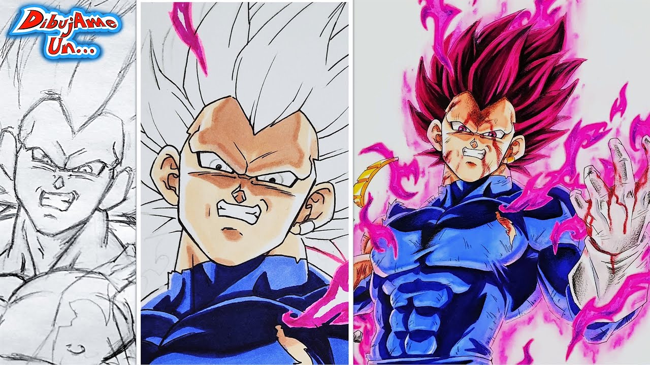 Como Dibujar VEGETA MEGAINSTINTO ( Ultra ego ) de Dragon Ball Super || DibujAme Un