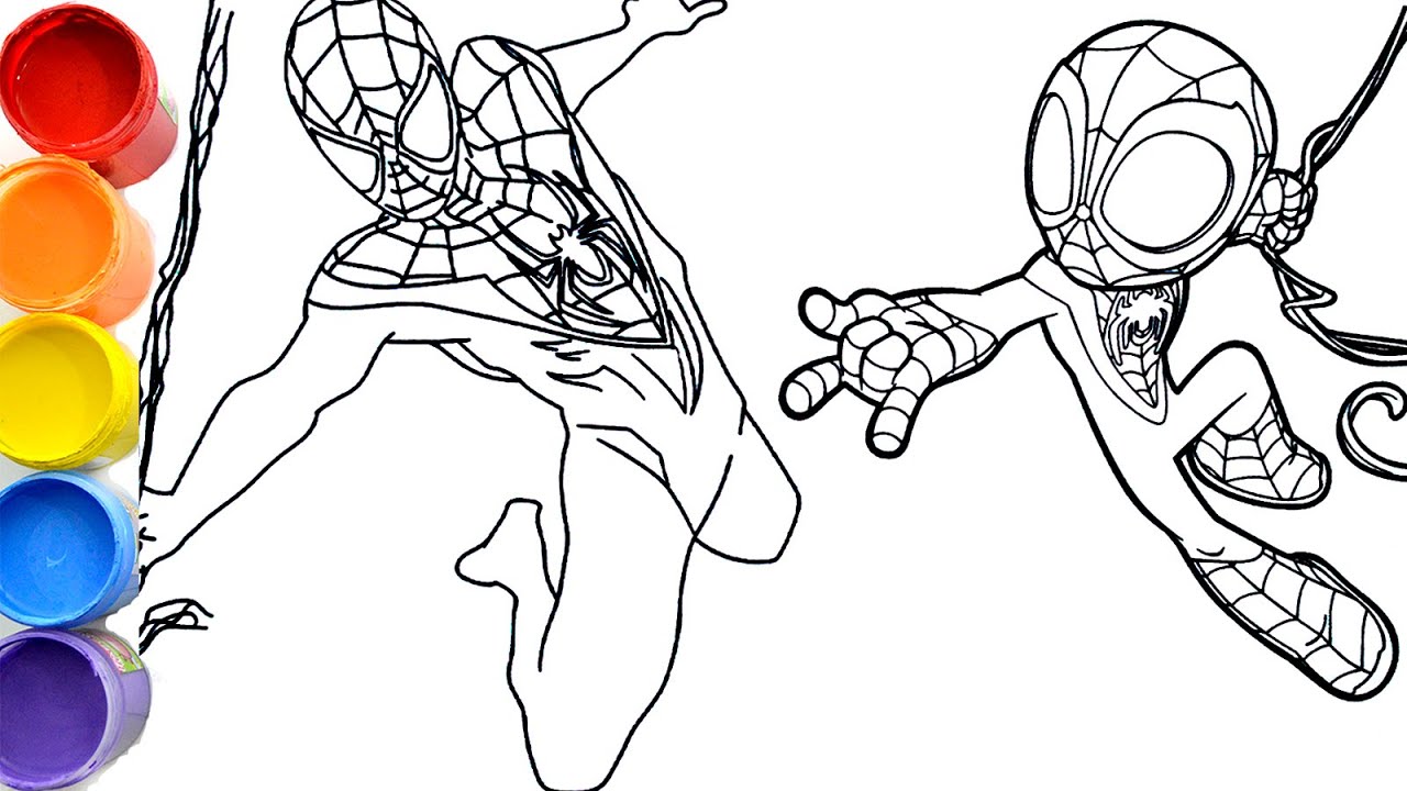 🔴🔴 COLORING Marvel’s Spidey and His Amazing Friends Vs Spin Miles morales – Remastered