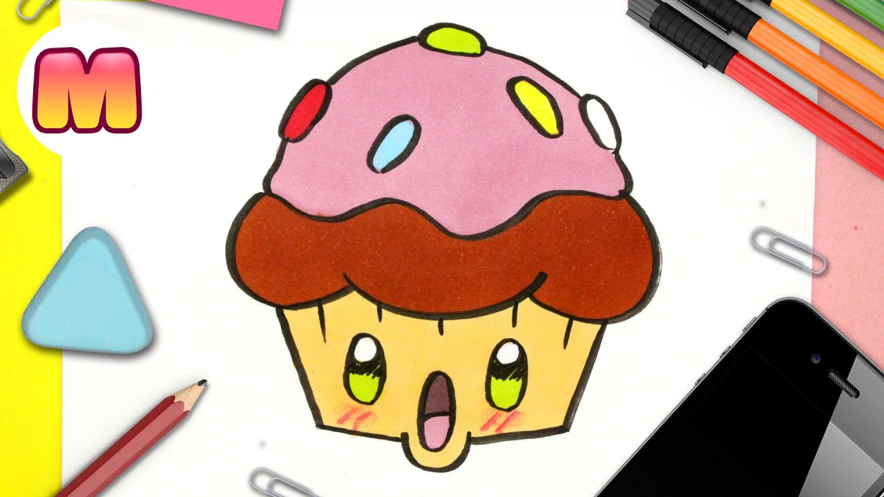 COMO DIBUJAR UN CUPCAKE KAWAII PASO A PASO – como dibujar kawaii – Aprender a dibujar