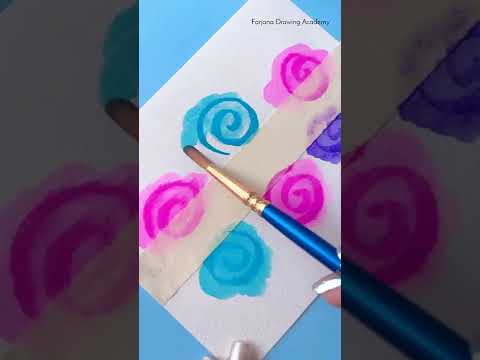 Painting Hacks | Flower Painting with DOMS brush pen #creativeart #satisfying #painting #watercolor