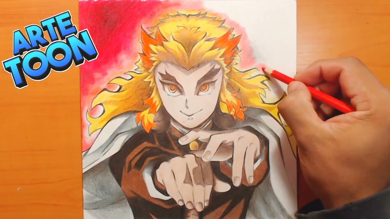 Speed Drawing – Kyojuro Rengoku🔥 timelapse