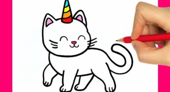 HOW TO DRAW A CATCORN EASY – HOW TO DRAW A CAT – DRAWING AND COLORING A UNICORN EASY