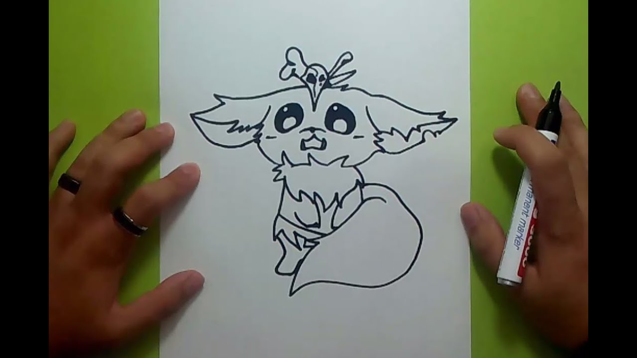 Como dibujar a Gnar paso a paso – League of Legends | How to draw Gnar – League of Legends